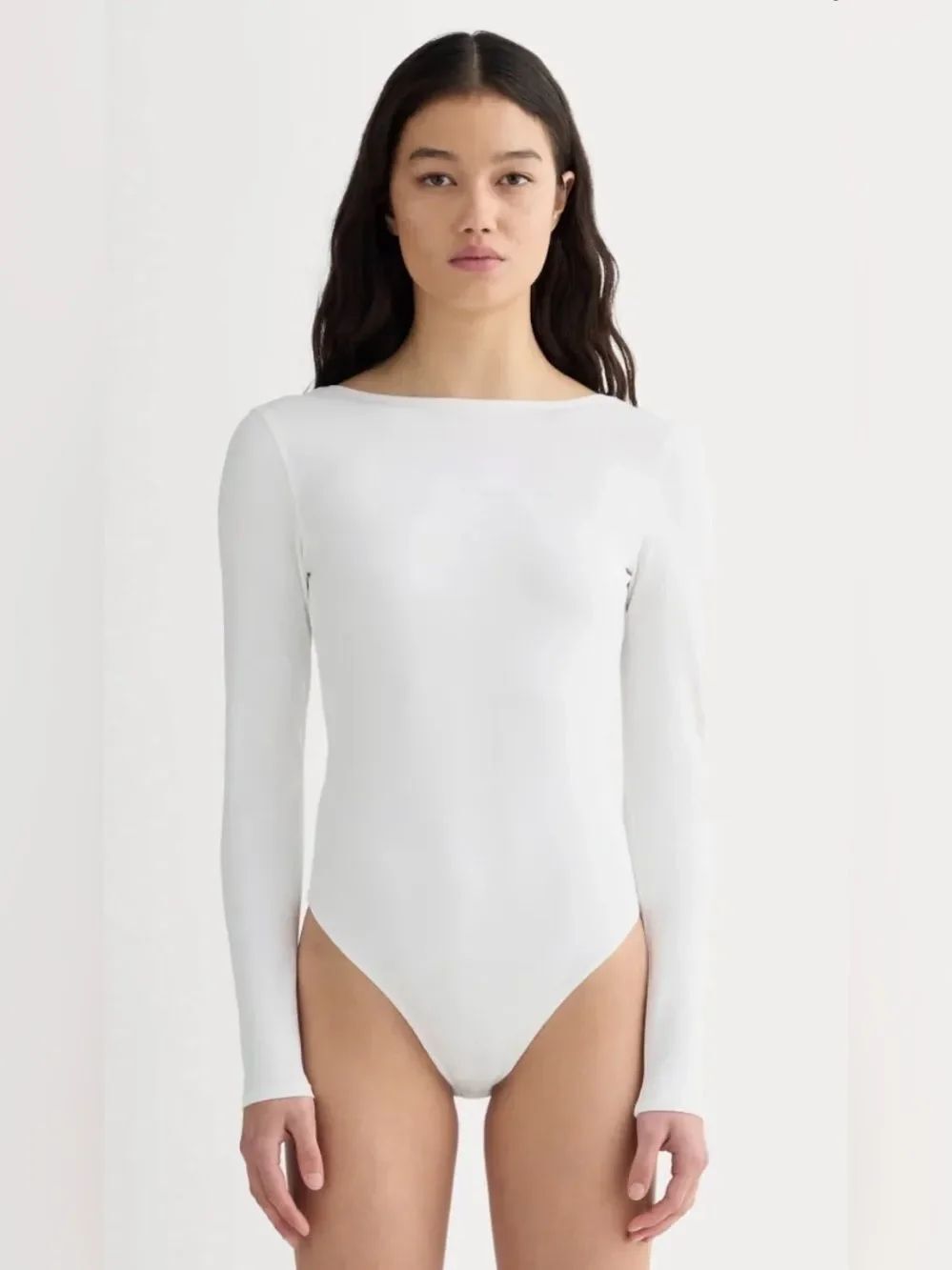 New Everlane The Form Ballet Bodysuit in White Size XS
